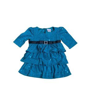 Youngland Toddler Girl Turquoise Sequin Dress 2T